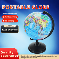 Globe terrestre portable en plastique pour l'éducation et les cadeaux, outil de géographie rotatif pour les étudiants et les amis