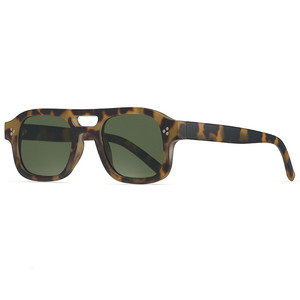 Custom Logo 2026 Vintage Double Bridges Square Sunglasses UV400 Full Rim <b>Shades</b> Rivets <b>Sun</b> Glasses for Men Women - Product Image 3