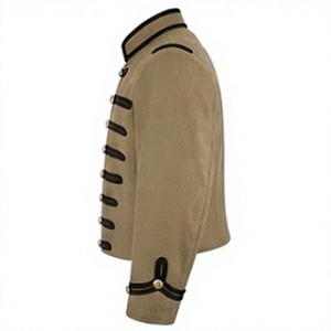 Men <b>Gothic</b> Steampunk Parade Stand Collar Button Front Uniform Style Cosplay shell <b>Jackets</b> - Product Image 3