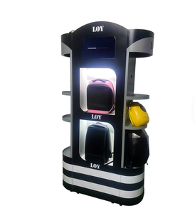 Estante de exhibición de mochila de metal con pantalla de 18 pulgadas-Estante de soporte de piso LED para venta minorista y <span class=keywords><strong>supermercado</strong></span> - Product Image 1