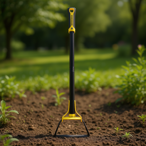 Azada de estribo de 46.06 pulgadas con hoja de acero al carbono y mango de plástico con diseño de bucle para desmalezar y aflojar la tierra, herramienta de jardín - Product Image 2