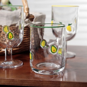 Vaso <span class=keywords><strong>de</strong></span> vidrio pintado a mano con diseño transfronterizo, taza <span class=keywords><strong>de</strong></span> desayuno con relieve, nuevas copas <span class=keywords><strong>de</strong></span> vino <span class=keywords><strong>de</strong></span> tallo corto - Product Image 3