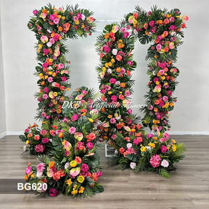 DKB - Decoración para el Pasillo de Entrada de Bodas, Arco de Flores Artificiales de Seda, Fondo para Ceremonias, Fiestas y Eventos Románticos - Product Image 2