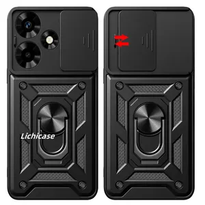 For Infinix Mobile accessories Camera Lens Slide Window Armor Phone Case For Infinix Hot 30 5G Back Cover