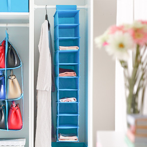 Meidangjia 10-Layer Narrow <b>Wardrobe</b> <b>Hanging</b> Bag Rectangular Hook Type Clothing Organizer Storage Bag For Closet - Product Image 2