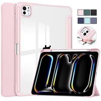 Étui transparent pour Ipad Pro 13 11 M4 M2 12.9 6th 2024 Air 11 couverture porte-crayon pour Ipad 10.9 10th MINI6 Flip Smart Cover