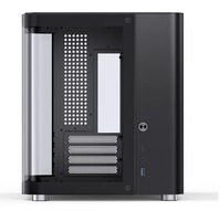 Boîtier PC JONSBO TK-1 Mid Tower MicroATX avec double panneau en verre panoramique incurvé, support pour radiateur 240 mm, châssis de bureau - En stock