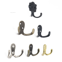Crochets muraux personnalisables en bronze, argent, or pour chapeaux et manteaux en métal