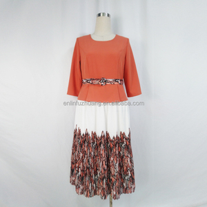 Robe plissée décontractée africaine abordable pour femmes grandes tailles avec ceinture - Product Image 3
