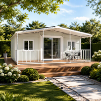 Maison conteneur pliable à double aile extensible et respirante, expédition standard, intérieur personnalisé avec chambre et salle de bain, marque Jiezhu