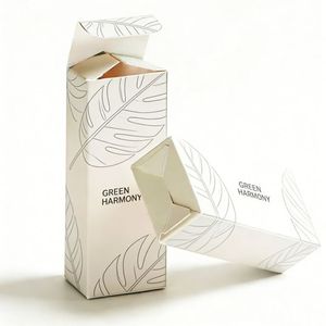 Caja de Cartón Rectangular Autoarmable de Color Marfil con Logotipo Personalizado para Cosméticos, Lociones, Perfumes, Regalos y Manualidades - Product Image 4