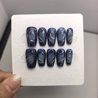 Faux ongles à presser élégants et magnifiques, faits à la main, durables et réutilisables, fournitures pour ongles, vente en gros