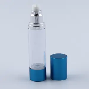 Bouteille vide en aluminium sans air 10ml 15ml 20ml 30ml 50ml 100ml 120ml 180ml 200ml emballage personnalisé