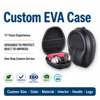Casing Headphone Cangkang Keras Luar Ruangan untuk Perjalanan, Tas Penyimpanan Ritsleting EVA, Tahan Air, Tahan Guncangan untuk Headset Nirkabel, Casing Portabel