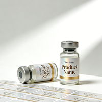 Étiquettes personnalisées pour peptides haut de gamme, flacons de 2 ml/3 ml/5 ml, étiquettes holographiques couleur anti-contrefaçon, service de personnalisation d'étiquettes et de boîtes