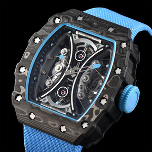 Orologio da Uomo di Lusso con Quadrante Scheletrato in Fibra di Carbonio, Movimento Sospeso, Automatico, Meccanico - Product Image 2