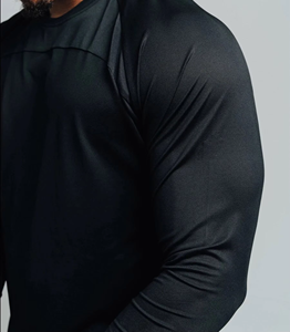 Herren Weiß GYM Langarm Fit Shirt Herren Silikon Running Gym Fitness Langarm T-Shirt Spandex Langarm Shirt für Herren - Product Image 3