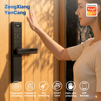 Serrure de porte vidéo intelligente avec grand écran HD, surveillance en temps réel, contrôle par application WiFi, serrure biométrique à empreintes digitales pour appartement et maison