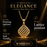 Collier pendentif en métal doré personnalisé, forme géométrique diamant, bijoux pour accessoires DIY