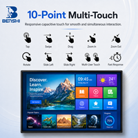 Monitores de Pantalla Táctil Capacitiva de Pared, Reproductor de TV, Pantalla 4k Android, Menú Digital, Publicidad, Señalización y Pantallas