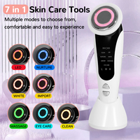 Nouveau Design 2026 – Appareil de Massage Facial Portable 7-en-1 à Microcourant Haute Fréquence pour Raffermissement de la Peau et Lifting du Visage