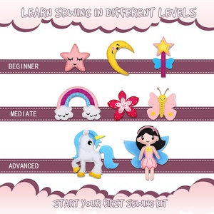 Nouveau Kit de Couture Licorne en Feutre 2025 pour Enfants, Adorables Jouets de Couture Faits Main en Feutre DIY, Jouets Éducatifs pour Enfants Idéaux pour Cadeaux - Product Image 4