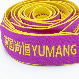 High Quality Custom Silicone logo Printing on Polyester Nylon <b>Webbing</b> Elastic Band Double Face Ribbon - Product Image 3