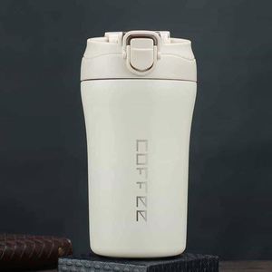 Simple 304 Stainless Steel <b>Coffee</b> Mug Portable Car Thermos Business Office Gift Dual-Drink Mug - Product Image 3