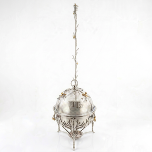Sophisticated Floral Standard Steel <b>Chafing</b> <b>Dish</b> With Durable Gleaming Finish For Grande Buffet Catering Service And Banquet Use - Product Image 1