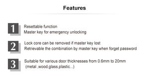 Mk716 Lõi Có Thể Tháo Rời 4 Số Kỹ Thuật Số Locker Khóa Kim Loại Bảng Điều Chỉnh 4 Chữ Số Locker Thay Đổi Phòng Kết Hợp <span class=keywords><strong>Cam</strong></span> Khóa - Product Image 3