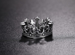 Anillo de Cristal Retro con Diseño de Corona Romana <span class=keywords><strong>Antigua</strong></span>, Joyería de Comercio Exterior, Anillo de Personalidad para Hombre y Mujer - Product Image 6