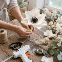 Bouquet de tournesols en bois de Sola de 13 cm, étamines noires, fait main, écologique, imperméable, décoration d'intérieur pour anniversaire, remise de diplôme, fête des pères