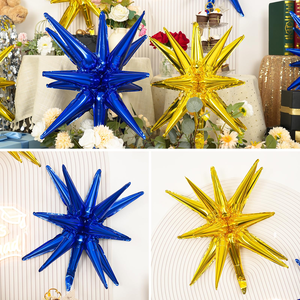 22 Inch 4D Huge Gold Star Balloons Explosion Star Aluminum Foil Balloons for Party Supplies Backdrop Christmas <b>Ornament</b> - Product Image 4