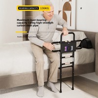 Barre d'appui pliable multifonctionnelle pour personnes âgées et femmes enceintes - Aide à la position debout légère et réglable - Rails d'assistance au lit