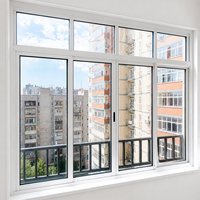 Système de fenêtre coulissante en aluminium à rupture de pont thermique personnalisé, double vitrage, insonorisation, ventilation pour projet de construction résidentielle
