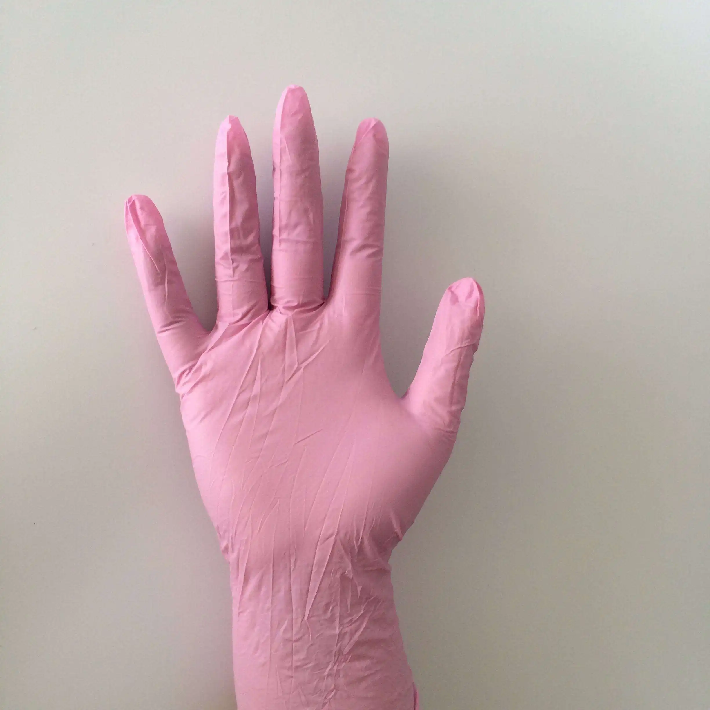 I-Handschuh Großhandel Pink Synthetic Einweg Nitril Handschuh Pulver frei Sicherheit Nitril Misch handschuh