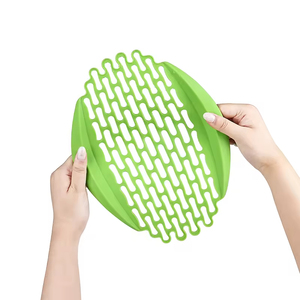 Creative Household Kitchen <b>Tools</b> <b>Silicone</b> Pot Side Strainer Vegetable Noodle Pour Dish Filter Baffle Colander <b>Tool</b> for Home - Product Image 1