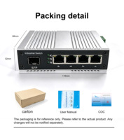 Switch Jaringan Industri 5-port RJ45 1-port SFP Isolasi VLAN Tahan Suhu Tinggi IP40 Dual Power Supply Switch 10Gbps
