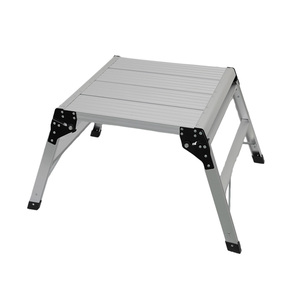 Plateforme de travail pliante en aluminium robuste, capacité 150 kg, grande surface de stationnement, échelle-banc pour cloisons sèches et entretien - Product Image 2