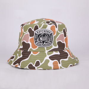 Chapeau de pêcheur imprimé intégral de haute qualité, chapeau bob camouflage vintage personnalisé <span class=keywords><strong>avec</strong></span> logo tissé, casquette streetwear pour pêcheurs - Product Image 3