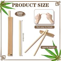 Baguettes jetables lisses 9 pouces Baguettes en bambou de qualité supérieure avec emballage en papier personnalisé