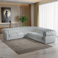 Canapé en cuir véritable de style moderne pour appartement, salon, maison, meubles de salon avec matériau de remplissage en éponge