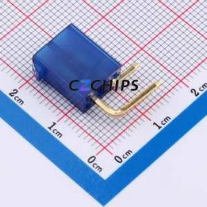 DLL-5569-2AW-GOLD-BL Wire-to-Board Pin Header Bent Lead Through Hole,P=4.2mm Connector 2x1P 4.2mm Right Angle Insert 2P - Product Image 2