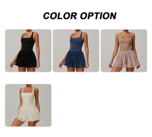 Custom Logo Vrouwen Pickleball Kleding Outfits Golfrokken Activewear Racer Rug Sportbeha Snel Droog Mesh Gym Tennisjurk - Product Image 6