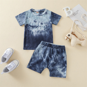 Ensemble de shorts tie-dye pour enfants, vêtements pour garçons en bas âge, tenue d'été pour enfants, prêt à être expédié - Product Image 4