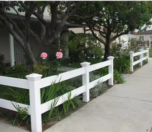 รั้วพีวีซีพลาสติกไวนิล<span class=keywords><strong>2</strong></span>รางรั้วม้า - Product Image 2