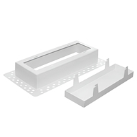 Pièces de système HVAC, panneau métallique perforé rectangulaire sans cadre, pré-installé, pour ventilation d'air frais