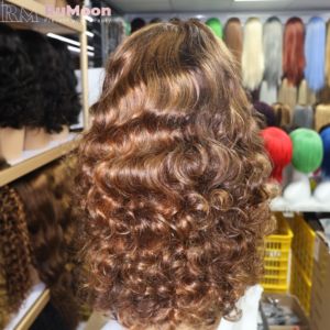 Extensiones de Cabello Humano con Rizos Fumi Dobles, Cierre Frontal Transparente, 250% de Densidad, Cabello Virgen Vietnamita # 4/30 Bleached Medium Black <span class=keywords><strong>Friday</strong></span> - Product Image 1
