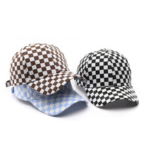 Casquette de baseball snapback de haute qualité, personnalisée et brodée, casquette de sport à visière à carreaux