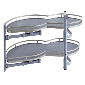 Moderne Luie <span class=keywords><strong>Susan</strong></span> Lagerwerk Hardware Houten Bord Draaitafel Keuken Kruidenrek Groothandel Grijze Schommellade Met Anti-Slip Mat - Product Image 3